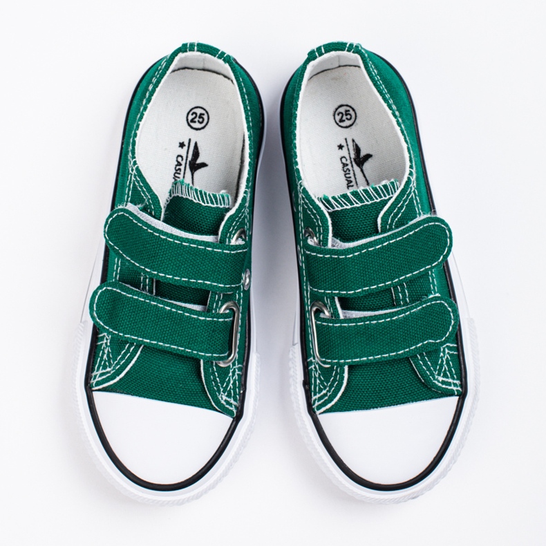 Grüne Shelovet-Sneaker mit Klettverschluss für Kinder 1