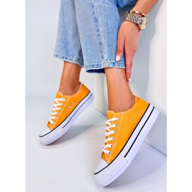 Klassische Turnschuhe für Damen von Fargis Yellow gelb 1