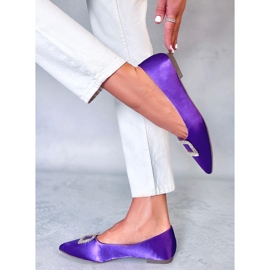 Elegante Ballerinas mit Lorella Purple-Steinen violett 2