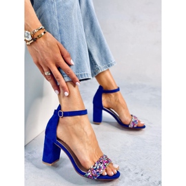 Sandalen mit Steinabsatz Valentine Blue blau 2