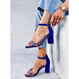 Sandalen mit Steinabsatz Valentine Blue blau 5