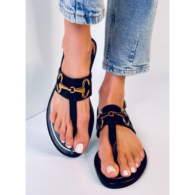 Flaim Schwarze Flip-Flops 1