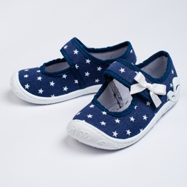 SHELOVET Marineblaue 3F-Sternhausschuhe für Mädchen mehrfarbig 1