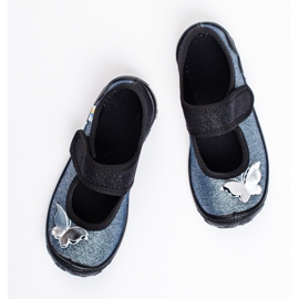 SHELOVET 3F Schmetterlingshausschuhe für Mädchen grau 1