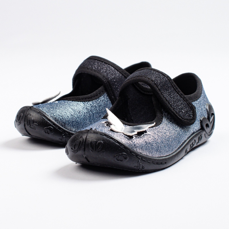 SHELOVET 3F Schmetterlingshausschuhe für Mädchen grau 2