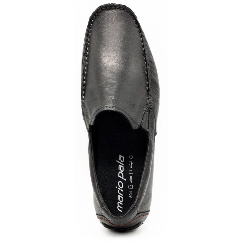 Olivier Herren Loafer 763 schwarz genarbt 1