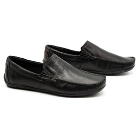 Olivier Herren Loafer 763 schwarz genarbt 3