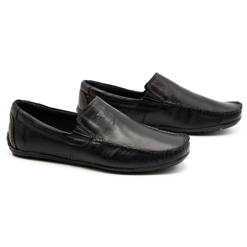 Olivier Herren Loafer 763 schwarz genarbt 3