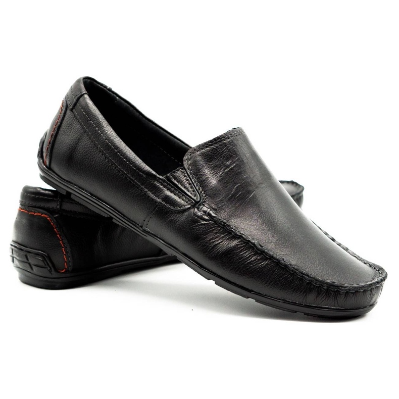 Olivier Herren Loafer 763 schwarz genarbt 4