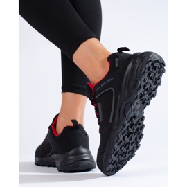 DK wasserdichte Trekkingschuhe für Damen in Schwarz und Rot 2