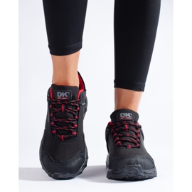 DK wasserdichte Trekkingschuhe für Damen in Schwarz und Rot 3