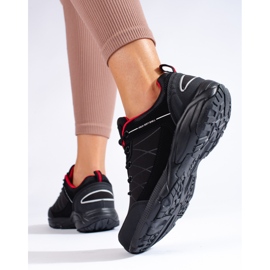 DK wasserdichte Trekkingschuhe für Damen in Schwarz und Rot 2