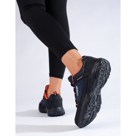 Outdoor-Trekkingschuhe für Damen DK marineblau und schwarz 2