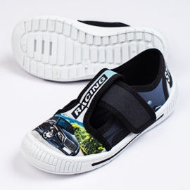 SHELOVET Kinderhausschuhe mit 3F-Auto schwarz 1