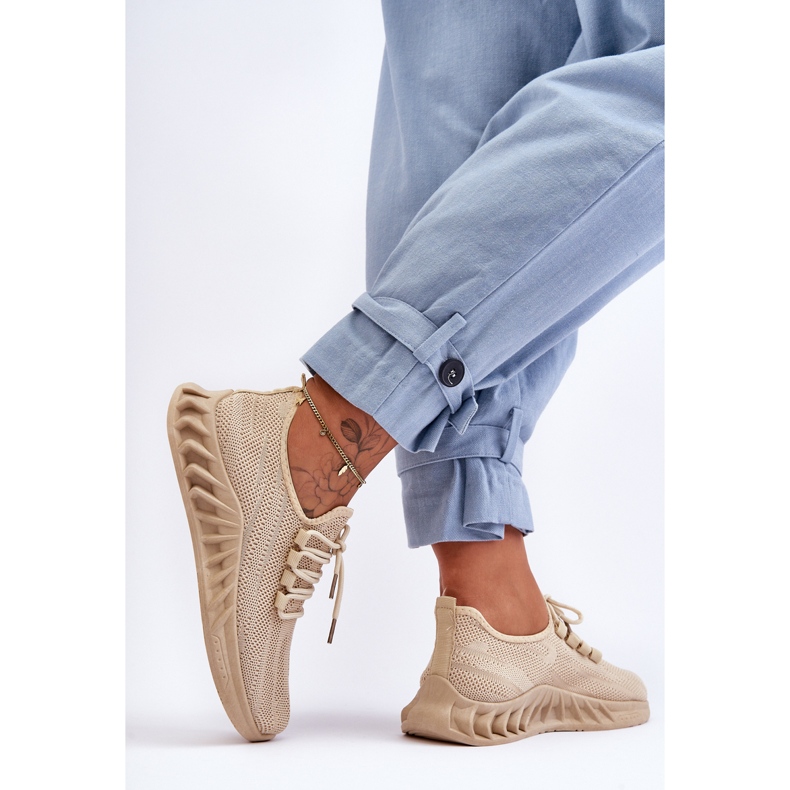 PG1 Damen-Slip-on-Sneakers aus Textil Beige Venett 2