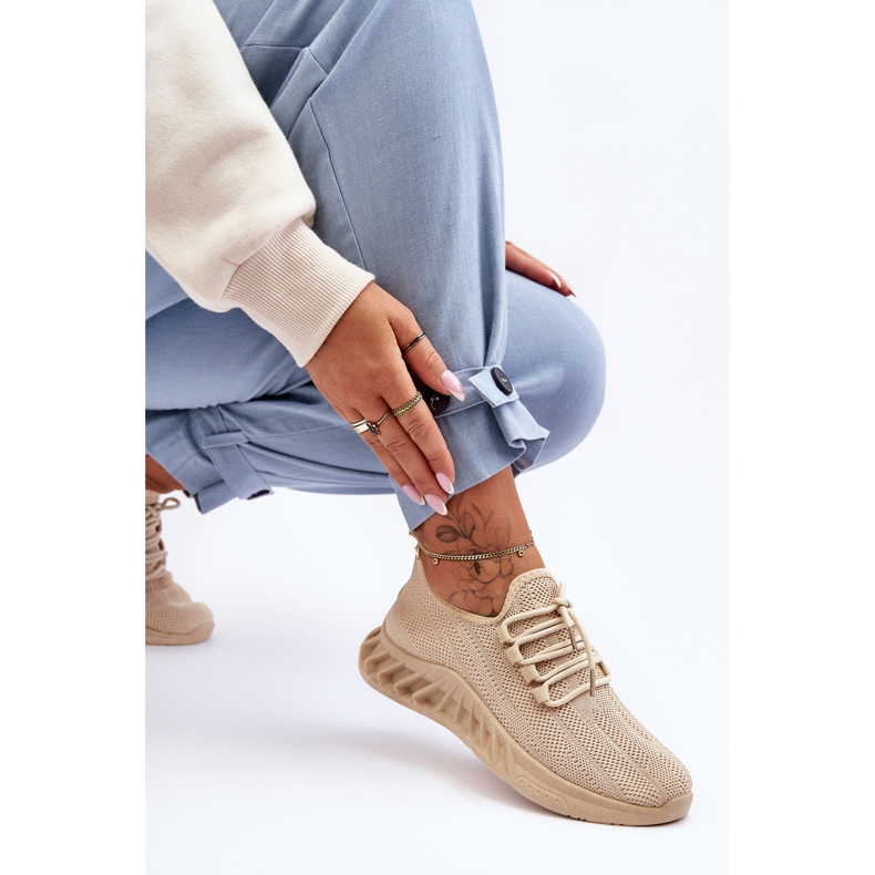 PG1 Damen-Slip-on-Sneakers aus Textil Beige Venett 1