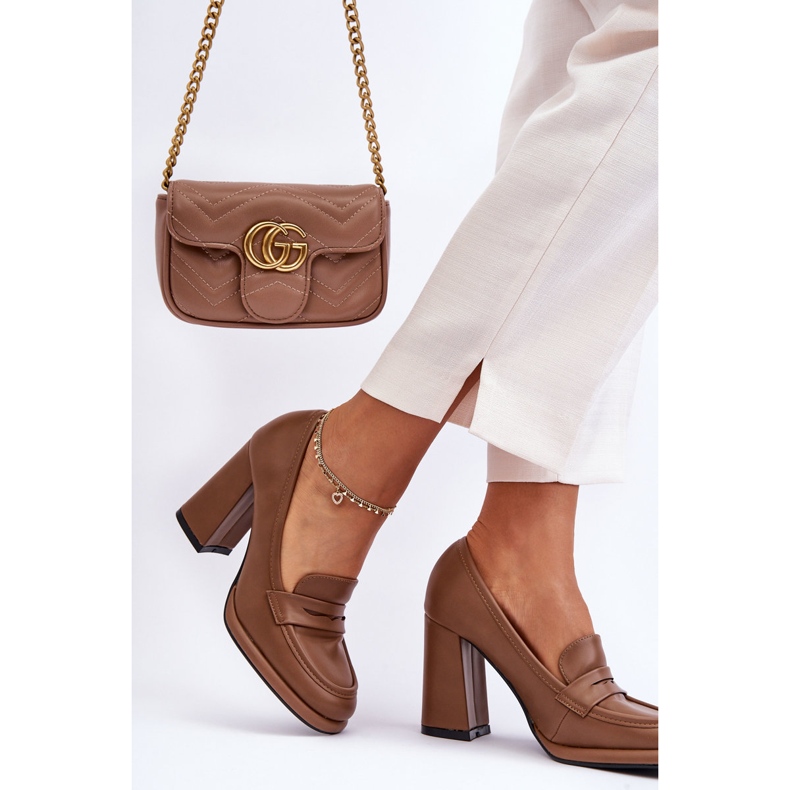 PS1 Modische Pumps mit Absatz in Braun Florence 2