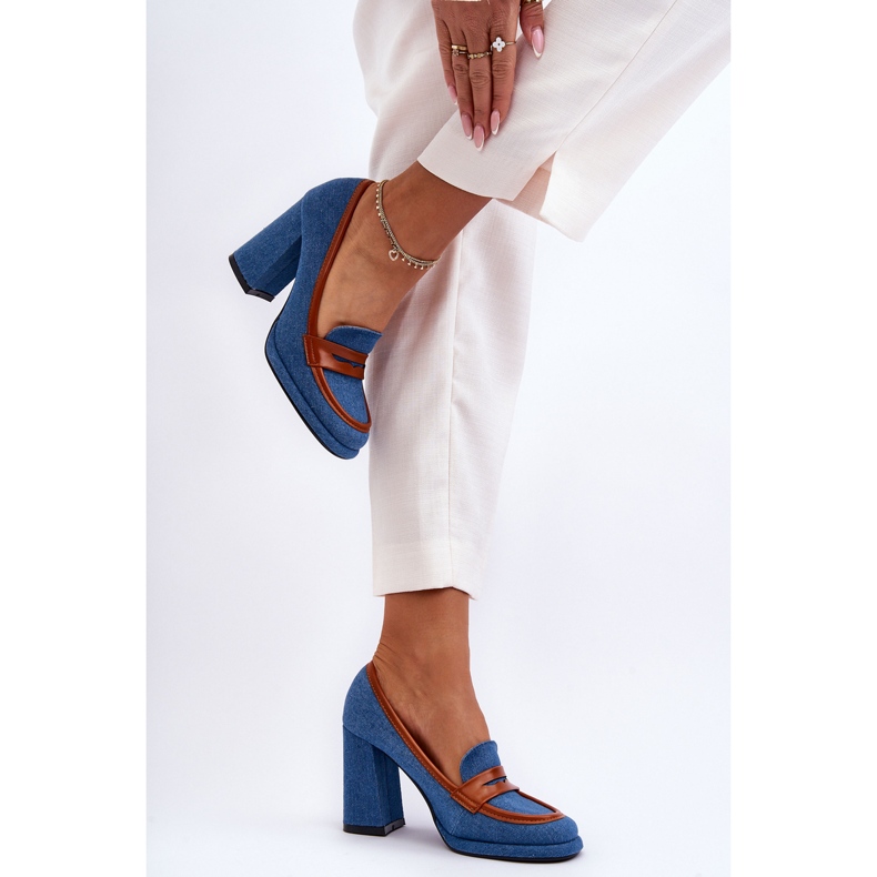 PS1 Modische Pumps mit hohem Absatz in Blau von Florence 2