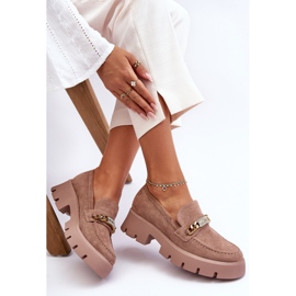 PS1 Klassische Wildleder-Loafer auf klobiger Plateausohle in Braun Catch Me! 1