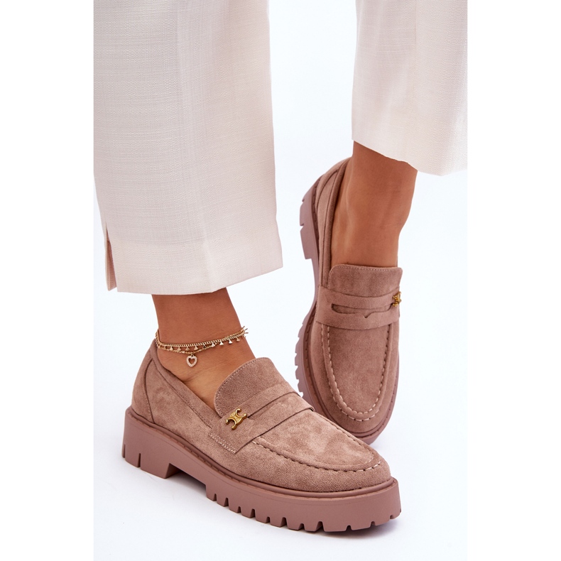 PS1 Wildleder-Loafer mit brauner Esperta-Verzierung 1