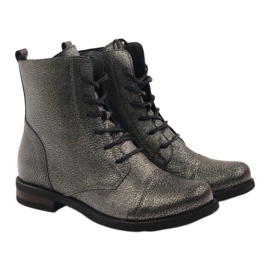 Edeo Schwarze Metallic-Arbeitsstiefel 4