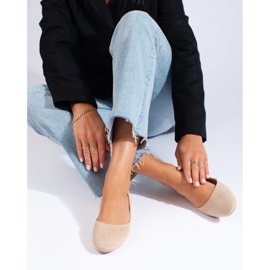 Bequeme Ballerinas aus Wildleder beige 1