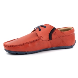 Olivier Herren Leder Loafer 297 rot 1