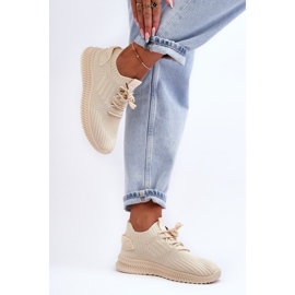 PG1 Damen-Slip-On-Textil-Sneaker Beige Zauna 1