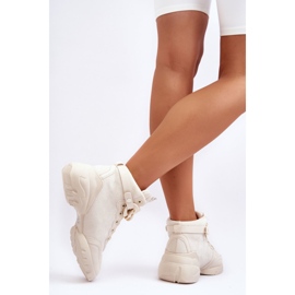 PS1 Damen Sportschuhe Wildleder mit Kette Beige Tymagio 1