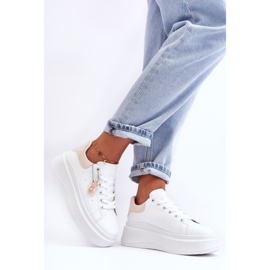 PS1 Damen-Sportschuhe auf massivem Plateau in Weiß und Beige Mariell 2