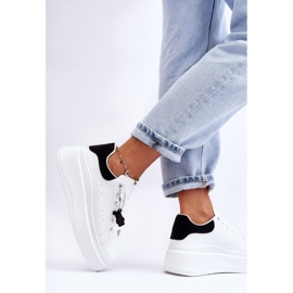 PS1 Damen-Sportschuhe auf einer massiven Plattform in Weiß und Schwarz Mariell 2