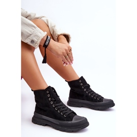 PS1 Damen-High-Top-Sneakers aus Wildleder in Schwarz von Eleamia 1