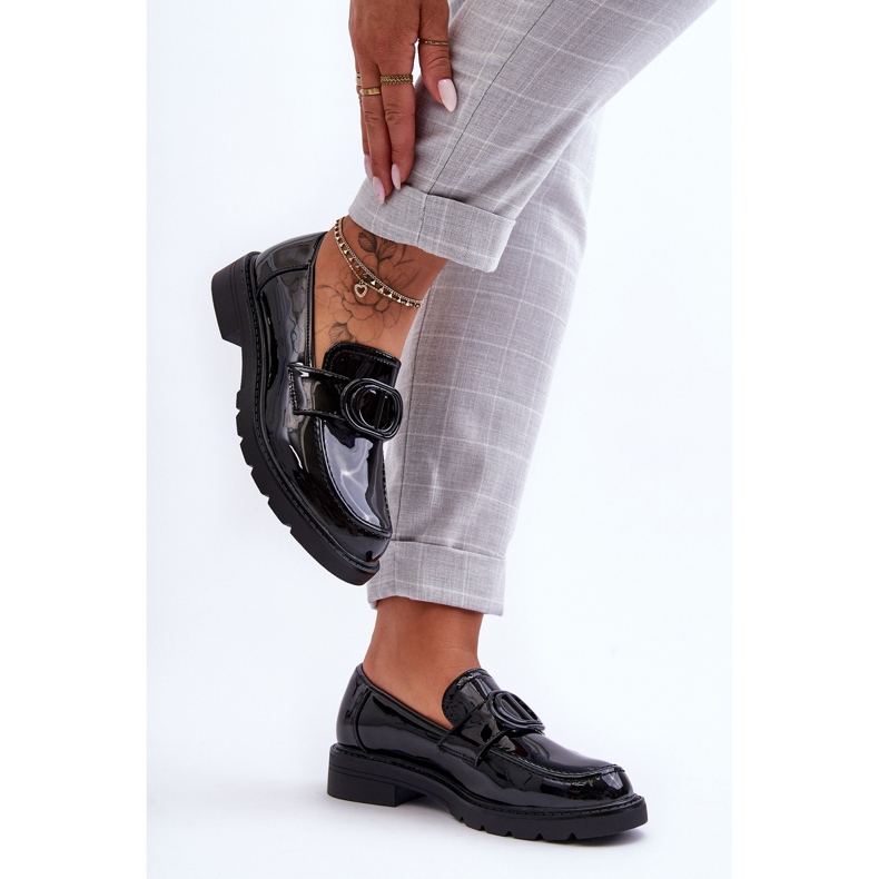 PG1 Lackierte Plateau-Loafer in Schwarz von Jarren 2