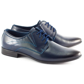 Olivier Herrenlederschuhe 256 Marineblau 1