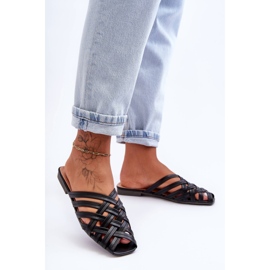 PS1 Damensandalen mit Streifen Schwarz Doralia 1