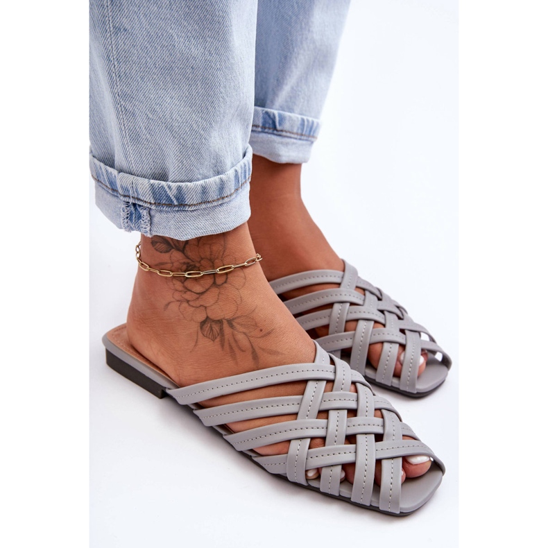 PS1 Damensandalen mit Streifen Grau Doralia 2