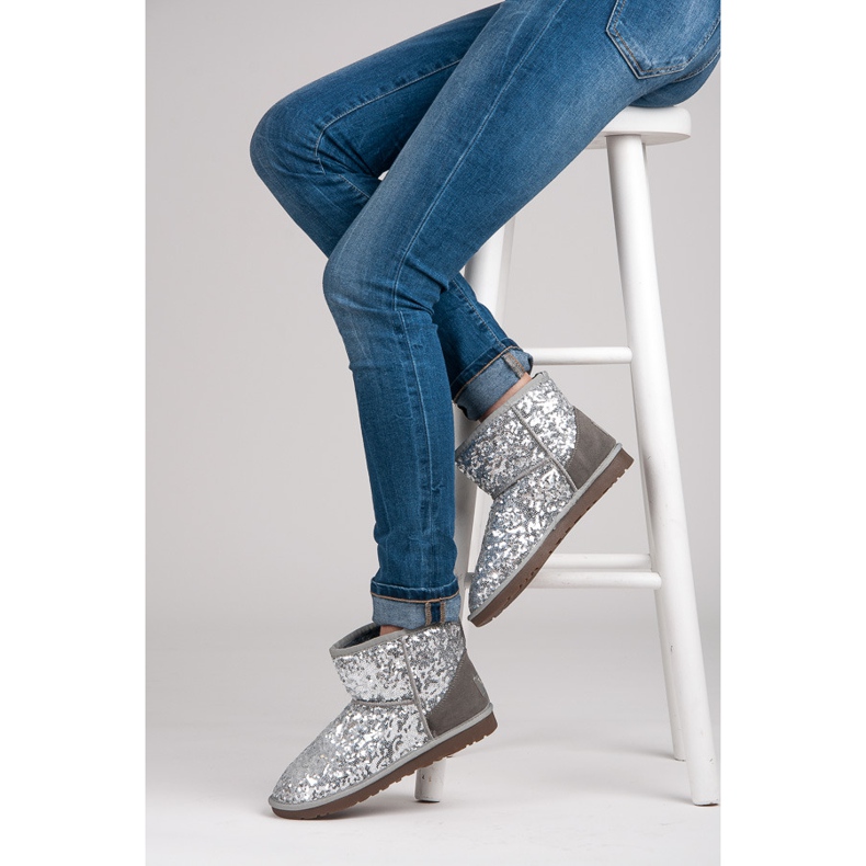 Torna Glänzende Muklukes grau 1