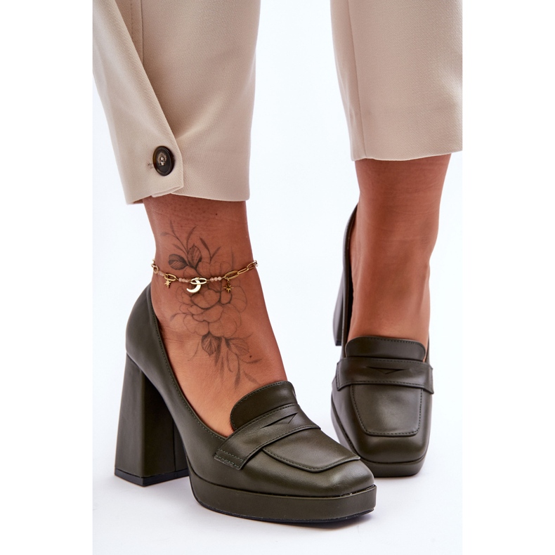 Alisa Grüne Pumps mit hohen Absätzen 1