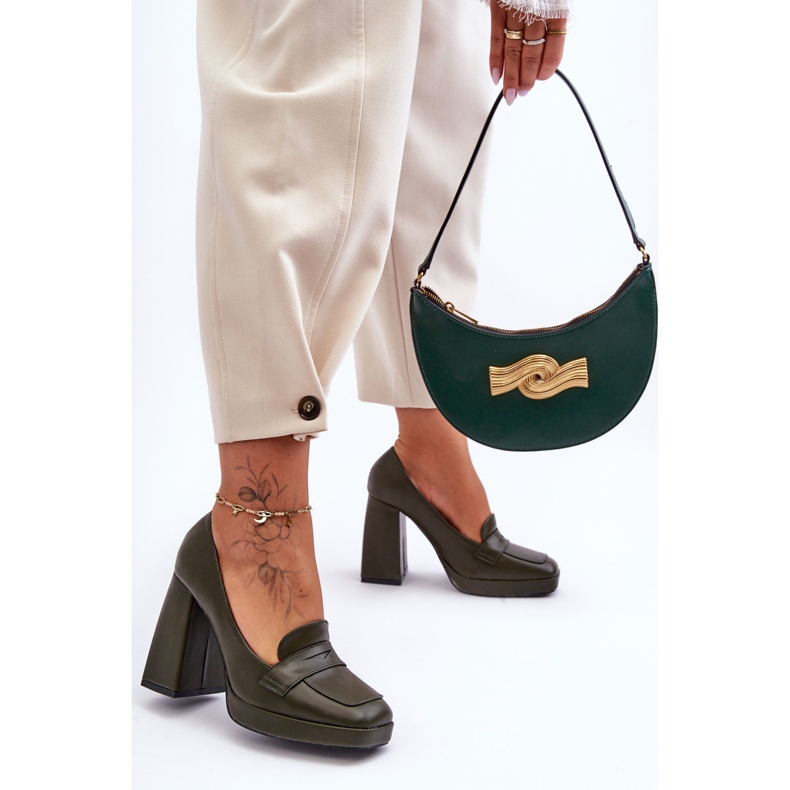 Alisa Grüne Pumps mit hohen Absätzen 2