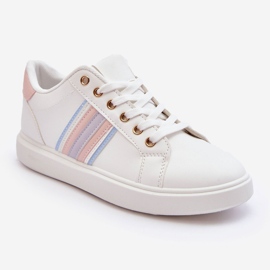 PG1 Damen-Sportschuhe aus Leder in Weiß und Rosa Rilee 2