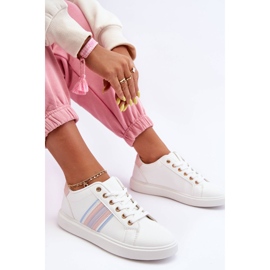 PG1 Damen-Sportschuhe aus Leder in Weiß und Rosa Rilee 1