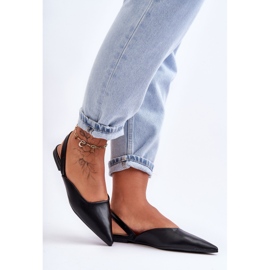 PS1 Damen-Slipper-Ballerinas aus Leder in Schwarz von Germes 2