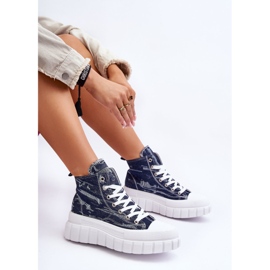 PS1 Hohe Textil-Sneakers für Damen in Marineblau von Degas 2