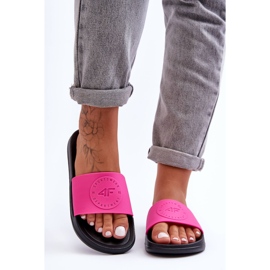 Sporthausschuhe für Damen 4F 4FSS23FFLIF069-55S Rosa-Schwarz 2