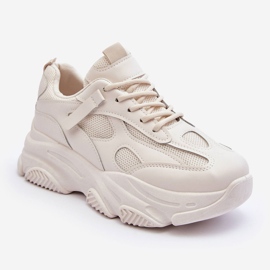 PG1 Damen-Sneaker mit klobiger Plateausohle, Beige, Agnenia 1