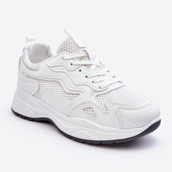 PG1 Damen Sportschuhe Plateau Sneakers Weiß Lomare 1