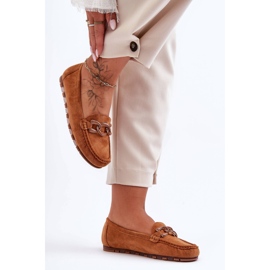 PG1 Flache Wildleder-Loafer für Damen in Braun Appia 2