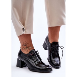 Laura Messi Damen-High-Heels aus lackiertem Leder in Schwarz von Keria 1