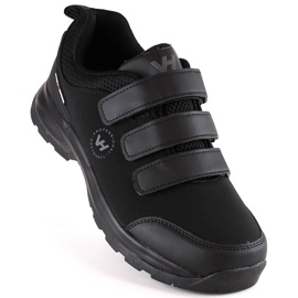 Schwarze Vanhorn Herren-Softshell-Trekkingschuhe mit Klettverschluss 1