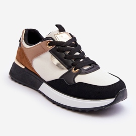 Stylische Damen-Sportschuhe Beige und Schwarz Katenia 1